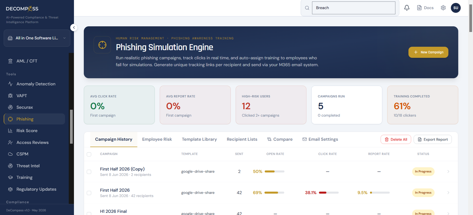 Phishing Simulation Engine